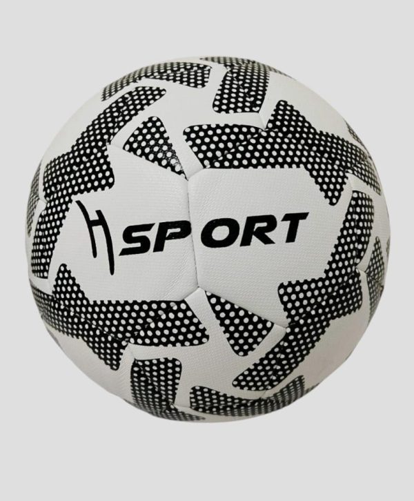 Ballon de Football HSPORT - Blanc avec motifs noirs